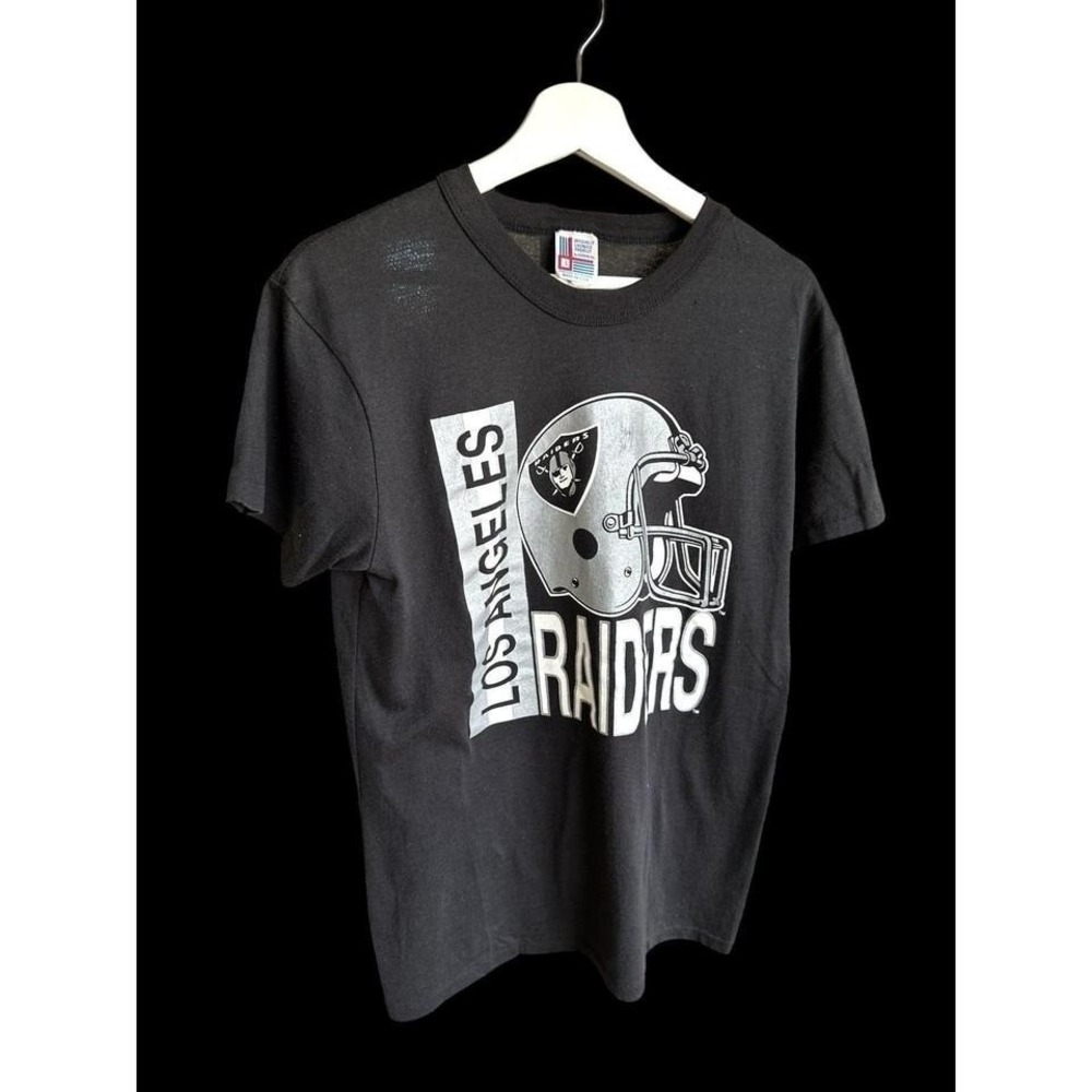 80's Los Angeles Raiders Vintage Tshirt Sz Large Made In USA Single Stitch Black